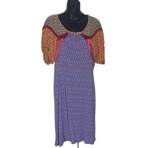 Tsumori Chisato women’s dress floral mixed media dopamine Japanese maximalist